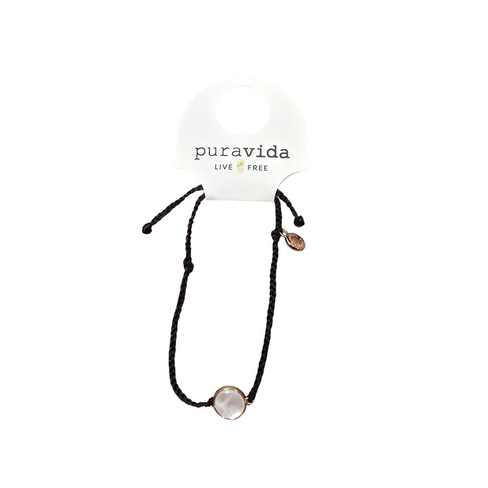 NEW NWT Pura Vida Mother of Pearl Bracelet Rose Gold